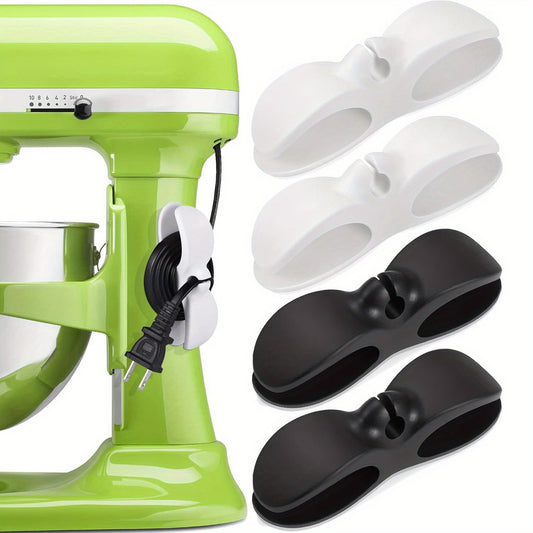 Cord Organizer for Appliances, 4pcs Kitchen Appliance Cord Winder Cable Organizer, Cord Holder Cord Wrapper for Appliances Stick on Pressure Cooker, Mixer, Blender, Coffee Maker, Air Fryer