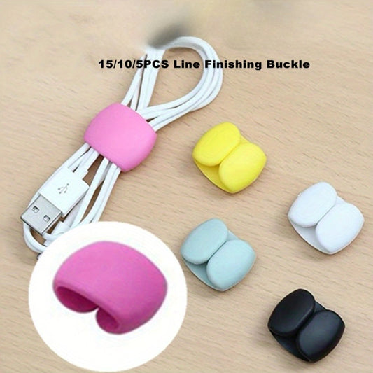 10pcs New Line Storage Sorting Travel Data Cable Hub Decoration Headphone Charging Cable Winding Storage Buckle Multifunctional Winding Device Life Helper